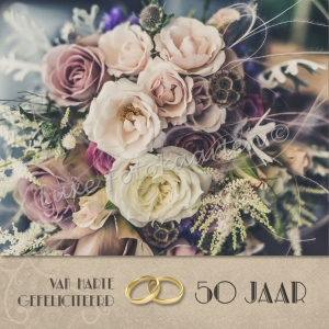 Jubileum - 50 jaar getrouwd boeket pastel